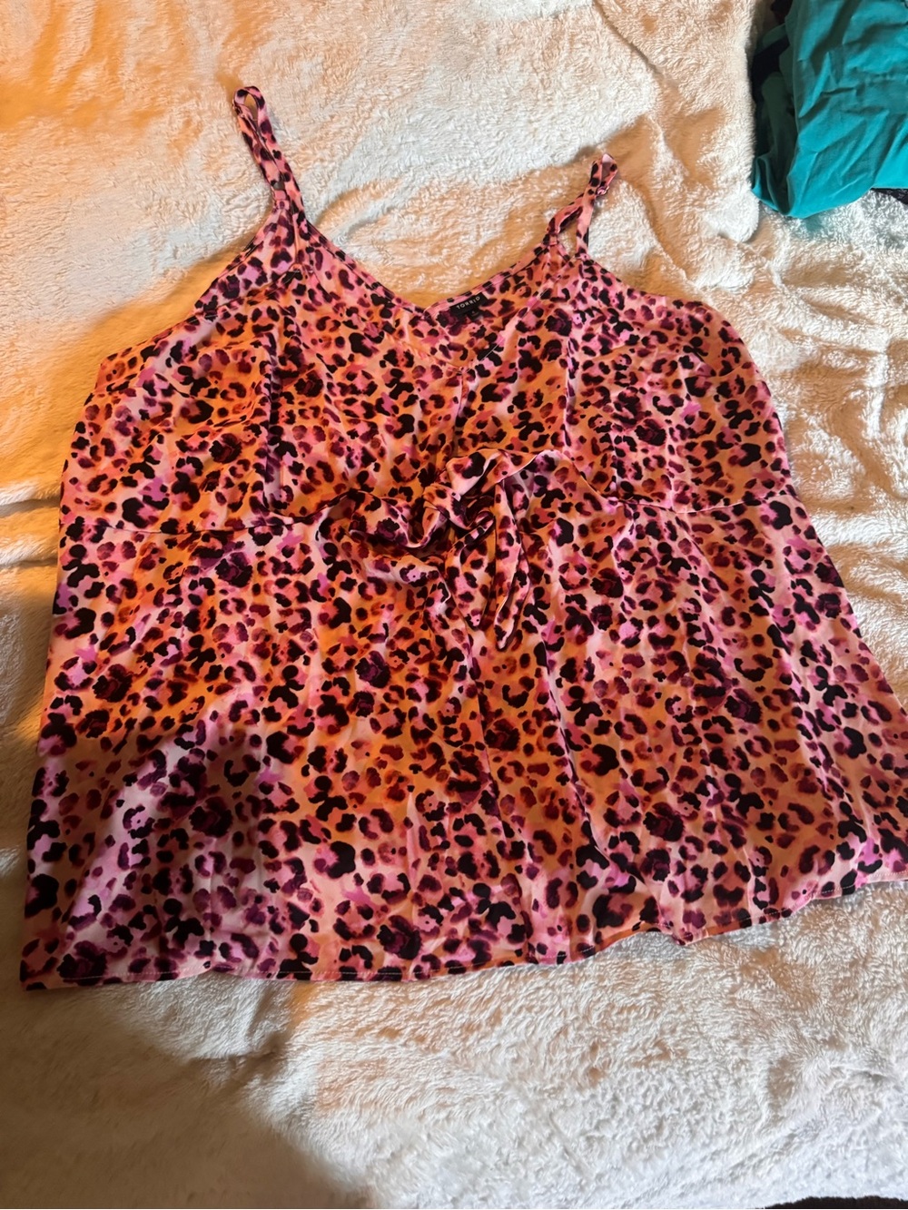 torrid Pink Leopard Print Spaghetti Strap Cami